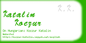 katalin koczur business card